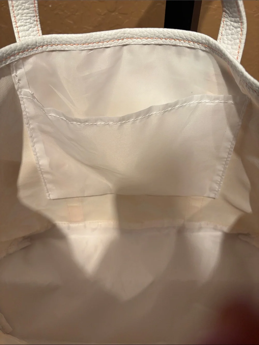 Clinique NWT Orange &  White Floral Canvas Tote & Cosmetic Pouch Set w/Cosmetics
